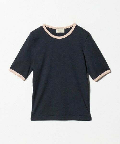 UNITED ARROWS / ユナイテッドアローズ カットソー | リブ バイカラーパイピング Tシャツ（NAVY）