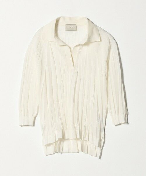 UNITED ARROWS / ユナイテッドアローズ ニット・セーター | ランダム プリーツ ニット ‐ウォッシャブル‐（OFF WHITE）