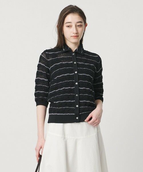 UNITED ARROWS / ユナイテッドアローズ カーディガン・ボレロ | YTM ラメ ニットポロ カーディガン ‐ウォッシャブル‐ | 詳細6