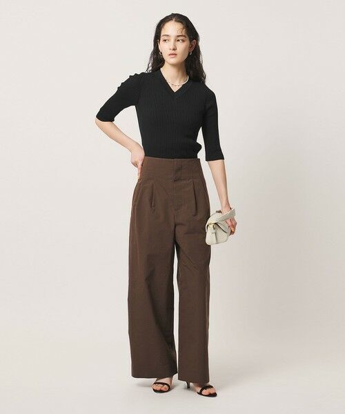 UNITED ARROWS / ユナイテッドアローズ ニット・セーター | リブ Vネック ニット ‐ウォッシャブル‐ | 詳細1