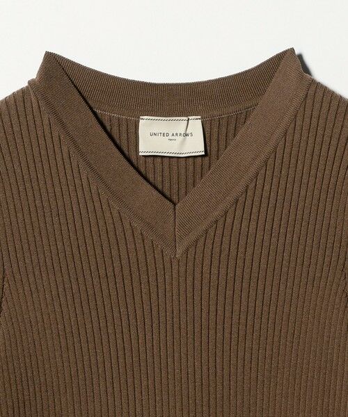 UNITED ARROWS / ユナイテッドアローズ ニット・セーター | リブ Vネック ニット ‐ウォッシャブル‐ | 詳細10