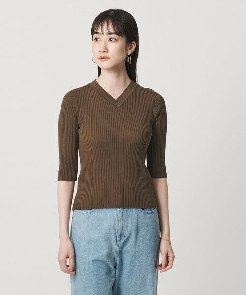 UNITED ARROWS / ユナイテッドアローズ ニット・セーター | リブ Vネック ニット ‐ウォッシャブル‐ | 詳細6