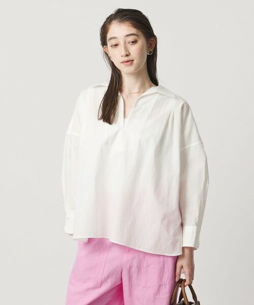 UNITED ARROWS / ユナイテッドアローズ シャツ・ブラウス | スキッパー プルオーバー 8分袖 シャツ | 詳細1