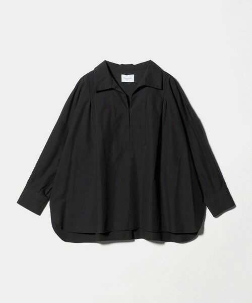 UNITED ARROWS / ユナイテッドアローズ シャツ・ブラウス | スキッパー プルオーバー 8分袖 シャツ（BLACK）