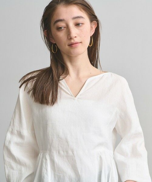 UNITED ARROWS / ユナイテッドアローズ シャツ・ブラウス | リネン スキッパー ペプラム ブラウス ‐ウォッシャブル‐ | 詳細3