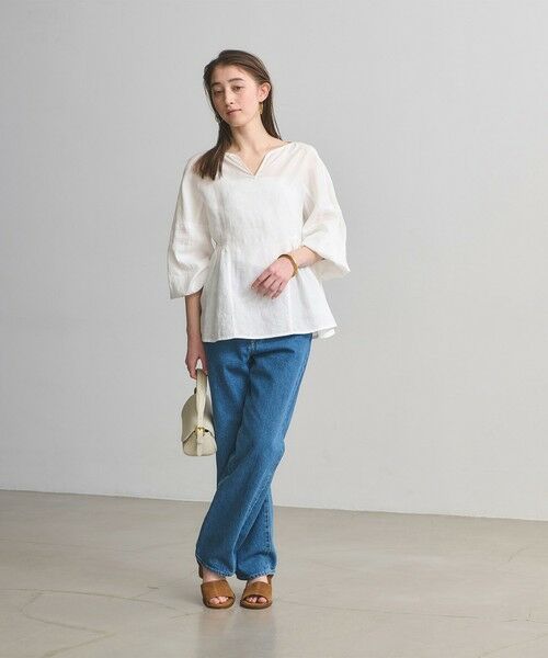 UNITED ARROWS / ユナイテッドアローズ シャツ・ブラウス | リネン スキッパー ペプラム ブラウス ‐ウォッシャブル‐ | 詳細4