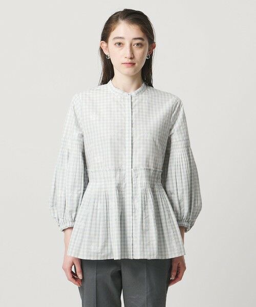 UNITED ARROWS / ユナイテッドアローズ シャツ・ブラウス | ギンガムチェック フラワー ジャガード ブラウス ‐ウォッシャブル‐ | 詳細5