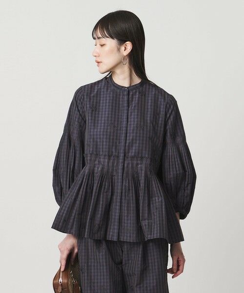 UNITED ARROWS / ユナイテッドアローズ シャツ・ブラウス | ギンガムチェック フラワー ジャガード ブラウス ‐ウォッシャブル‐ | 詳細17