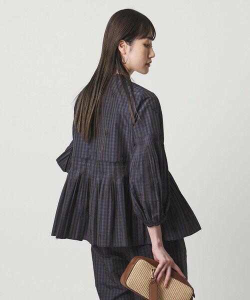 UNITED ARROWS / ユナイテッドアローズ シャツ・ブラウス | ギンガムチェック フラワー ジャガード ブラウス ‐ウォッシャブル‐ | 詳細18