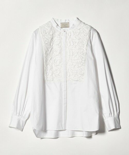 UNITED ARROWS / ユナイテッドアローズ シャツ・ブラウス | サテン エンブロイダリーフラワー シャツ ブラウス | 詳細4