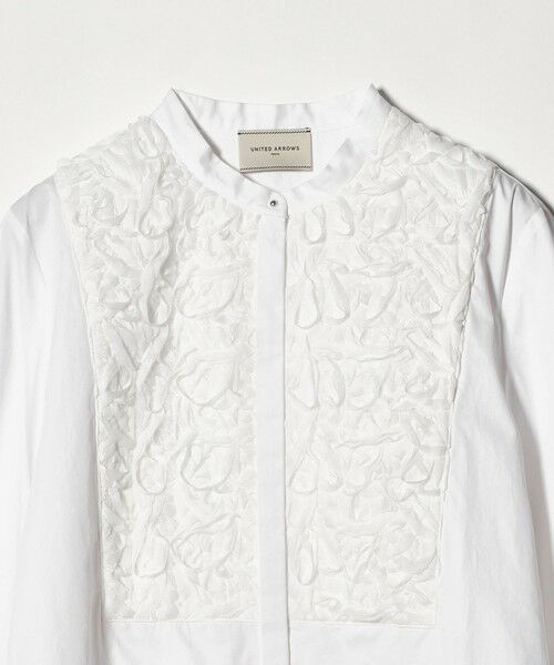 UNITED ARROWS / ユナイテッドアローズ シャツ・ブラウス | サテン エンブロイダリーフラワー シャツ ブラウス | 詳細5