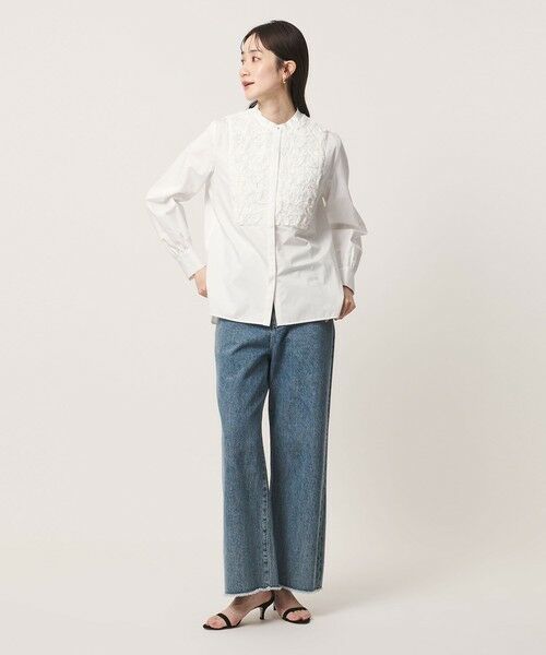 UNITED ARROWS / ユナイテッドアローズ シャツ・ブラウス | サテン エンブロイダリーフラワー シャツ ブラウス | 詳細2