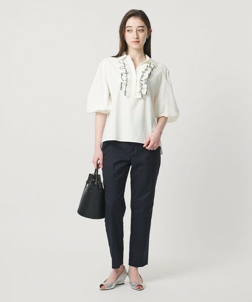 UNITED ARROWS / ユナイテッドアローズ シャツ・ブラウス | メロー フリル スキッパー パフ ブラウス ‐防しわ 吸水速乾 UVカット 遮熱性 接触冷感 ウォッシャブル‐ | 詳細2