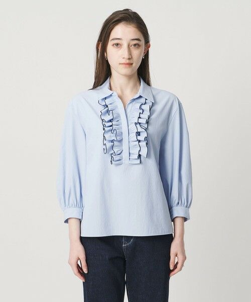 UNITED ARROWS / ユナイテッドアローズ シャツ・ブラウス | メロー フリル スキッパー パフ ブラウス ‐防しわ 吸水速乾 UVカット 遮熱性 接触冷感 ウォッシャブル‐ | 詳細9