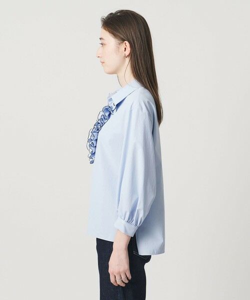 UNITED ARROWS / ユナイテッドアローズ シャツ・ブラウス | メロー フリル スキッパー パフ ブラウス ‐防しわ 吸水速乾 UVカット 遮熱性 接触冷感 ウォッシャブル‐ | 詳細10