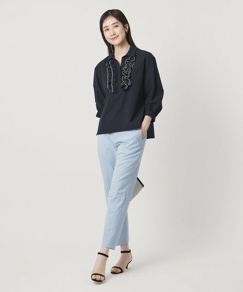 UNITED ARROWS / ユナイテッドアローズ シャツ・ブラウス | メロー フリル スキッパー パフ ブラウス ‐防しわ 吸水速乾 UVカット 遮熱性 接触冷感 ウォッシャブル‐ | 詳細21