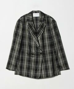 UNITED ARROWS / ユナイテッドアローズ テーラードジャケット | シアー テーラード チェック ジャケット ‐ウォッシャブル‐