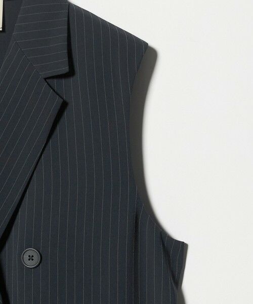 UNITED ARROWS / ユナイテッドアローズ ベスト | Drapy ピンストライプ テーラード ミドル ベスト | 詳細3