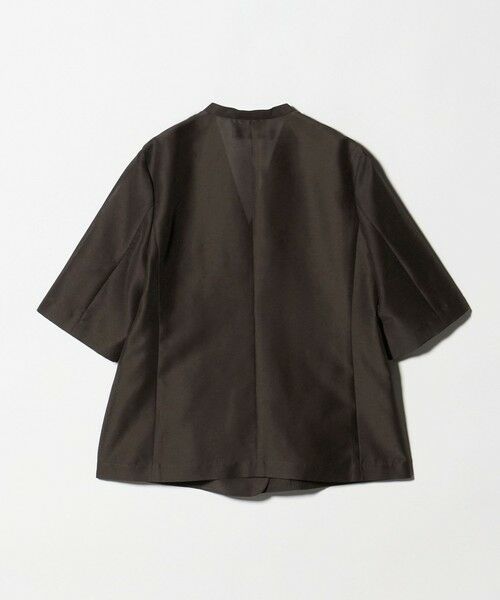 UNITED ARROWS / ユナイテッドアローズ ノーカラージャケット | シアー ノーラペル ハーフスリーブ ジャケット ‐ウォッシャブル‐ | 詳細4