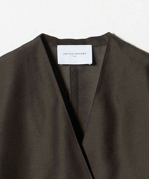 UNITED ARROWS / ユナイテッドアローズ ノーカラージャケット | シアー ノーラペル ハーフスリーブ ジャケット ‐ウォッシャブル‐ | 詳細5