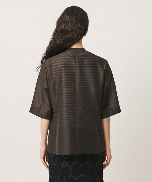 UNITED ARROWS / ユナイテッドアローズ ノーカラージャケット | シアー ノーラペル ハーフスリーブ ジャケット ‐ウォッシャブル‐ | 詳細12