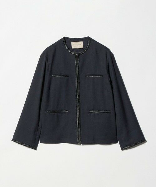 UNITED ARROWS / ユナイテッドアローズ ノーカラージャケット | Spiree ASAMI ノーカラー ジャケット（NAVY）