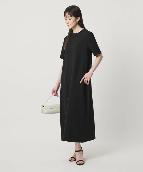 UNITED ARROWS / ユナイテッドアローズ ロング・マキシ丈ワンピース | Drapy ショートスリーブ ワンピース ‐ウォッシャブル‐ | 詳細1