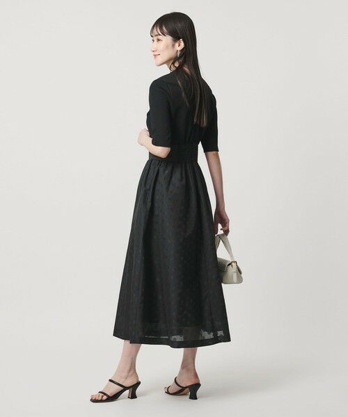 UNITED ARROWS / ユナイテッドアローズ ロング・マキシ丈ワンピース | フィット&フレア シアー ドット ワンピース ‐ウォッシャブル‐ | 詳細1