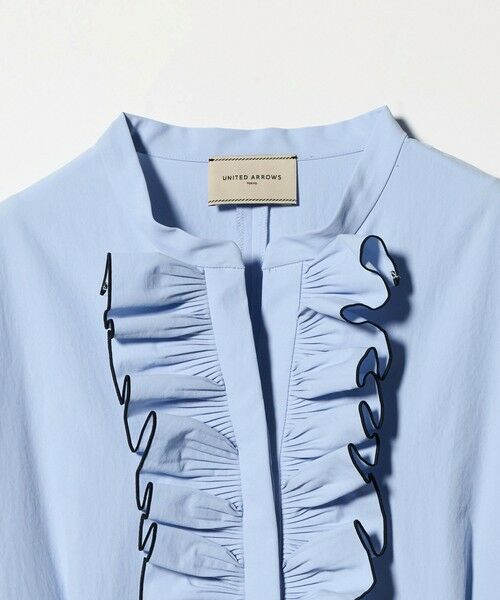 UNITED ARROWS / ユナイテッドアローズ ロング・マキシ丈ワンピース | メロー フリル ワンピース ‐防しわ 吸水速乾 UVカット 遮熱性 接触冷感 ウォッシャブル‐ | 詳細2