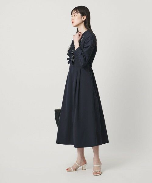 UNITED ARROWS / ユナイテッドアローズ ロング・マキシ丈ワンピース | メロー フリル ワンピース ‐防しわ 吸水速乾 UVカット 遮熱性 接触冷感 ウォッシャブル‐ | 詳細13