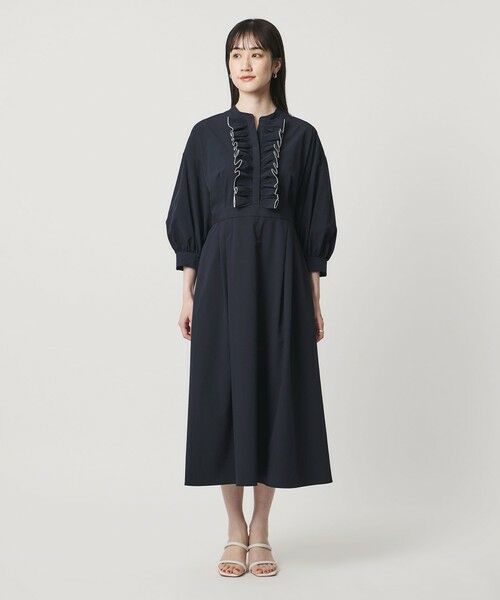 UNITED ARROWS / ユナイテッドアローズ ロング・マキシ丈ワンピース | メロー フリル ワンピース ‐防しわ 吸水速乾 UVカット 遮熱性 接触冷感 ウォッシャブル‐ | 詳細15