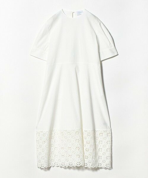 UNITED ARROWS / ユナイテッドアローズ ロング・マキシ丈ワンピース | ラッセルレース コンビ ワンピース ‐ウォッシャブル‐（WHITE）