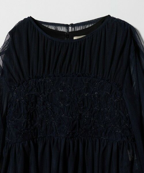 UNITED ARROWS / ユナイテッドアローズ ロング・マキシ丈ワンピース | チュール サテン コンビ ワンピース | 詳細1