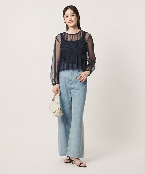 UNITED ARROWS / ユナイテッドアローズ ロング・マキシ丈ワンピース | チュール サテン コンビ ワンピース | 詳細3