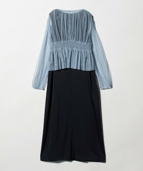 UNITED ARROWS / ユナイテッドアローズ ロング・マキシ丈ワンピース | チュール サテン コンビ ワンピース | 詳細4