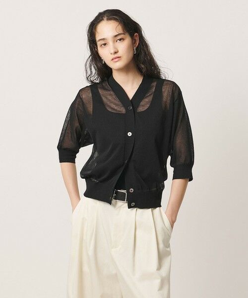 UNITED ARROWS / ユナイテッドアローズ カーディガン・ボレロ | シアー Vネック カーディガン ‐ウォッシャブル‐ | 詳細6