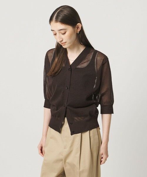 UNITED ARROWS / ユナイテッドアローズ カーディガン・ボレロ | シアー Vネック カーディガン ‐ウォッシャブル‐ | 詳細17