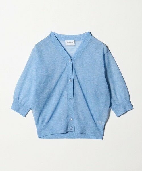 UNITED ARROWS / ユナイテッドアローズ カーディガン・ボレロ | シアー Vネック カーディガン ‐ウォッシャブル‐（LT.BLUE）