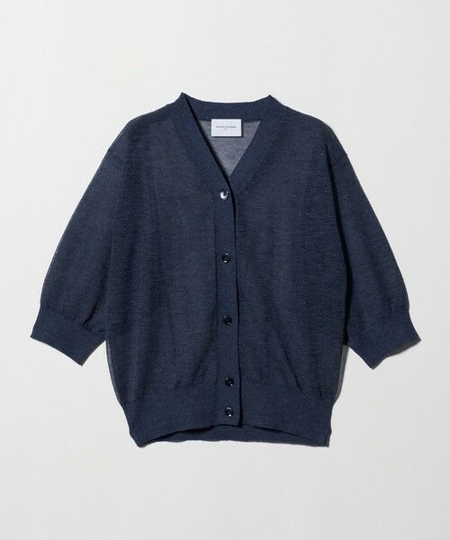 UNITED ARROWS / ユナイテッドアローズ カーディガン・ボレロ | シアー Vネック カーディガン ‐ウォッシャブル‐（NAVY）