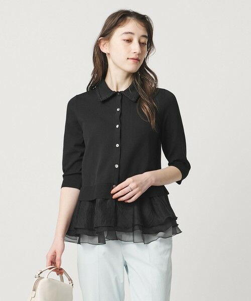 UNITED ARROWS / ユナイテッドアローズ カーディガン・ボレロ | レディー ポロニット(BLACK)