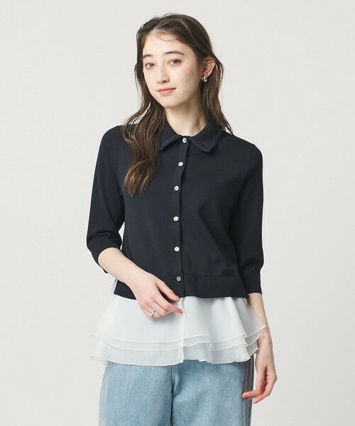 UNITED ARROWS / ユナイテッドアローズ カーディガン・ボレロ | レディー ポロニット(NAVY)