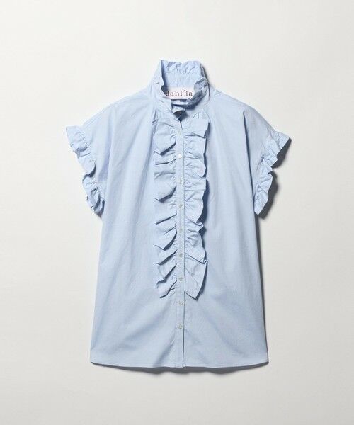 UNITED ARROWS / ユナイテッドアローズ シャツ・ブラウス | ＜dahl’ia＞フリル ノースリーブ ブラウス（LT.BLUE）