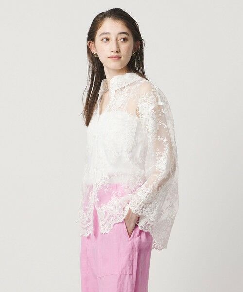 UNITED ARROWS / ユナイテッドアローズ Tシャツ | ＜dahl’ia＞8分袖 シアーシャツ | 詳細1