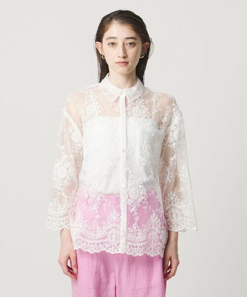 UNITED ARROWS / ユナイテッドアローズ Tシャツ | ＜dahl’ia＞8分袖 シアーシャツ | 詳細3