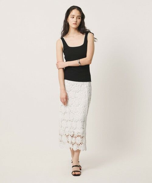 UNITED ARROWS / ユナイテッドアローズ Tシャツ | ＜Marilyn Moon＞クロシェ スカート | 詳細1