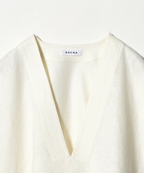 UNITED ARROWS / ユナイテッドアローズ シャツ・ブラウス | ＜SACRA＞ラスティック Vネック トップ | 詳細1