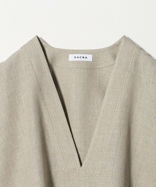 UNITED ARROWS / ユナイテッドアローズ シャツ・ブラウス | ＜SACRA＞ラスティック Vネック トップ | 詳細4