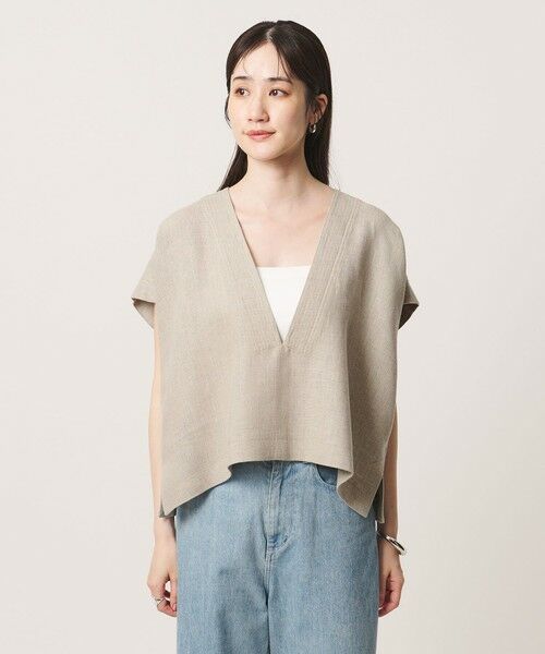 UNITED ARROWS / ユナイテッドアローズ シャツ・ブラウス | ＜SACRA＞ラスティック Vネック トップ | 詳細10