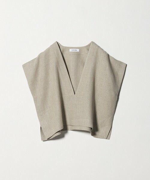 UNITED ARROWS / ユナイテッドアローズ シャツ・ブラウス | ＜SACRA＞ラスティック Vネック トップ（BEIGE）