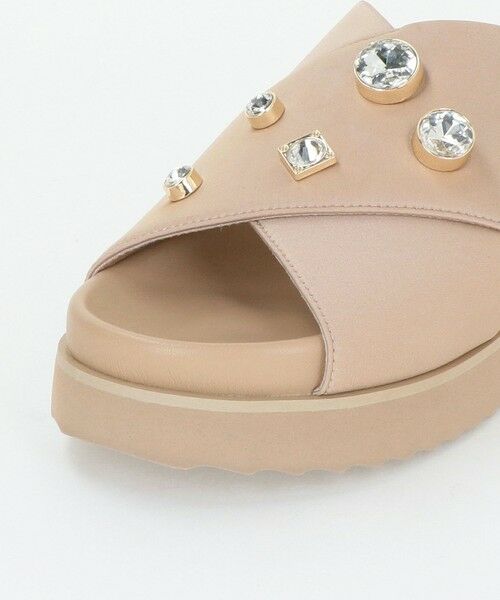 UNITED ARROWS / ユナイテッドアローズ サンダル | サテン クロス ビジュー ミュール/サンダル | 詳細5